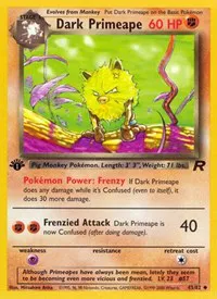 A picture of the Dark Primeape Pokemon card from Team Rocket