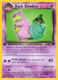 A picture of the Dark Slowbro Pokemon card from Team Rocket