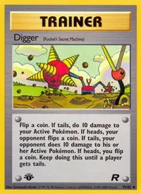 A picture of the Digger Pokemon card from Team Rocket