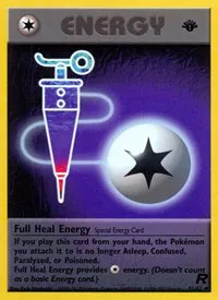 A picture of the Full Heal Energy Pokemon card from Team Rocket