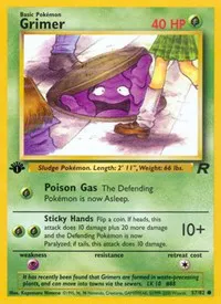 A picture of the Grimer Pokemon card from Team Rocket