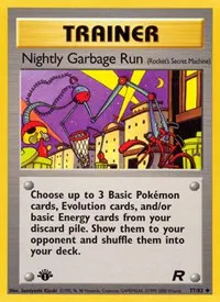 A picture of the Nightly Garbage Run Pokemon card from Team Rocket