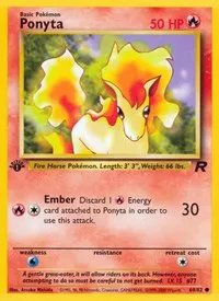 A picture of the Ponyta Pokemon card from Team Rocket