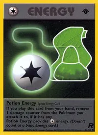 A picture of the Potion Energy Pokemon card from Team Rocket