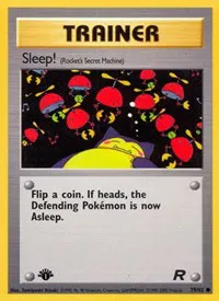 A picture of the Sleep! Pokemon card from Team Rocket