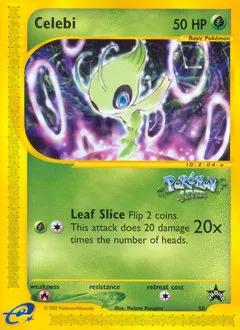 A picture of the Celebi Pokemon card from WOTC Promos