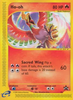 A picture of the Ho-oh Pokemon card from WOTC Promos