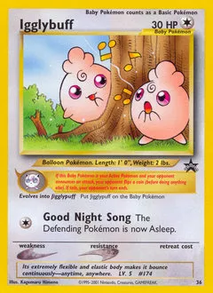 A picture of the Igglybuff Pokemon card from WOTC Promos