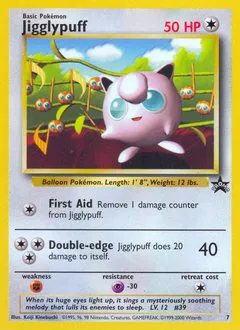 A picture of the Jigglypuff Pokemon card from WOTC Promos