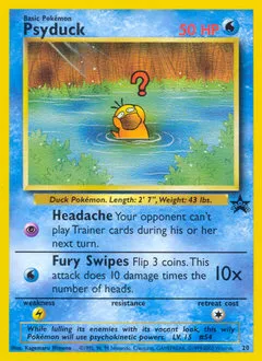 A picture of the Psyduck Pokemon card from WOTC Promos